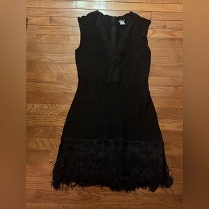 VENUS Black Fringe Mini Dress